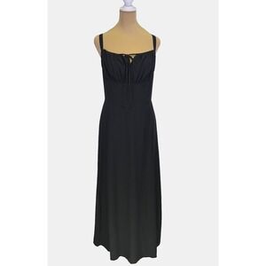 Woman's Corset Maxi Dress Size XL Black Peasant Milkmaid Dark Romantic Gothic